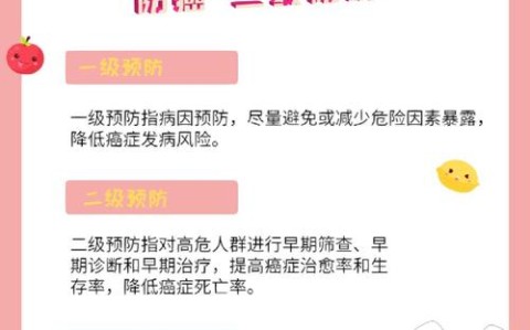 癌症三级预防（癌症三级预防中早诊早治指的是）