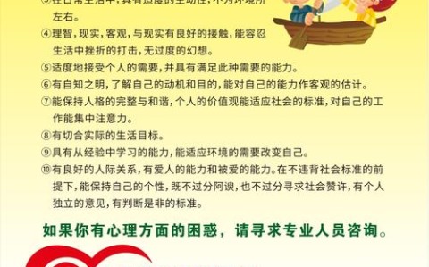 心理健康标准（心理健康标准的首位）